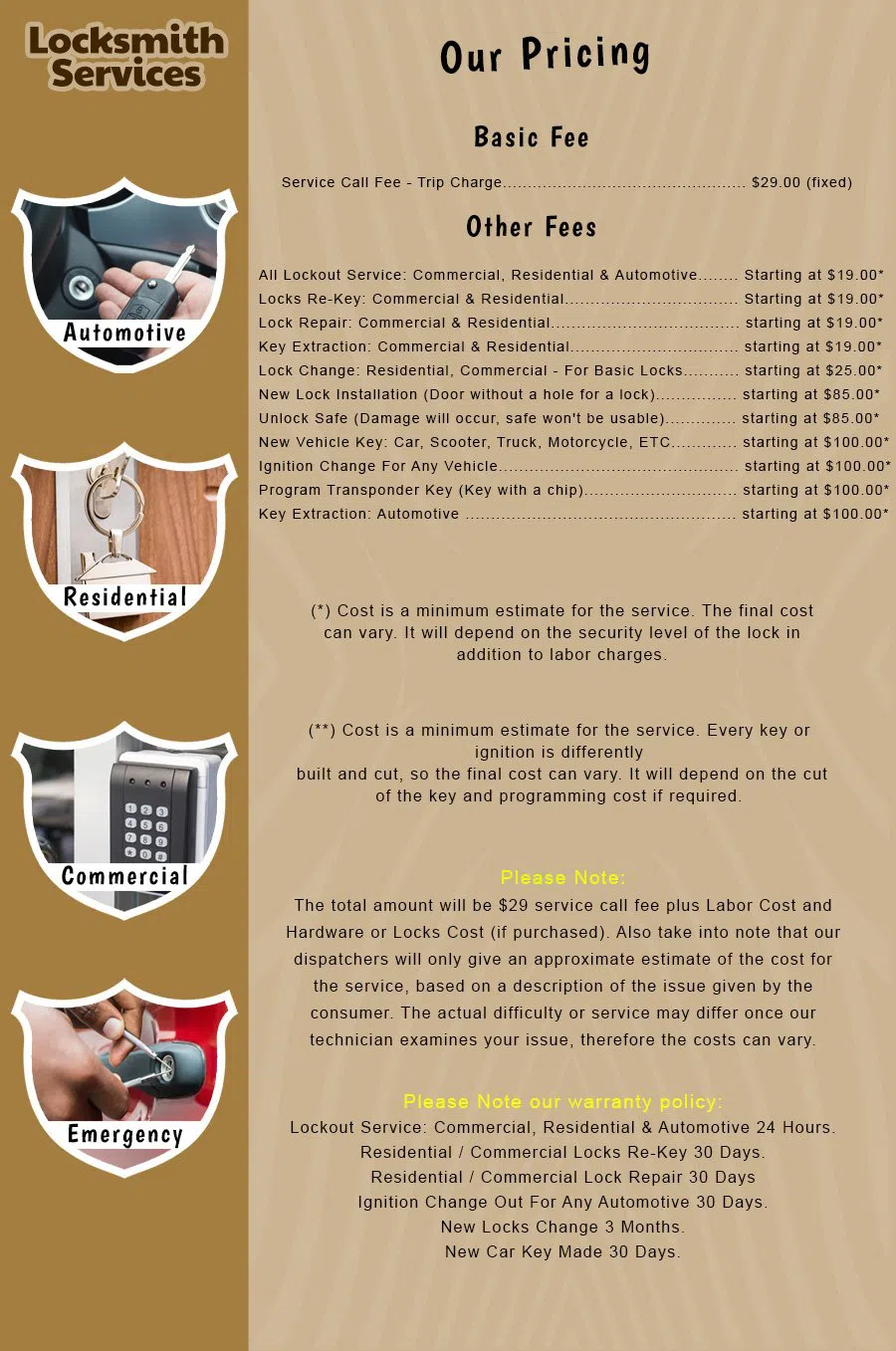 Davenport FL Lock Key Store Davenport, FL 321-250-1474